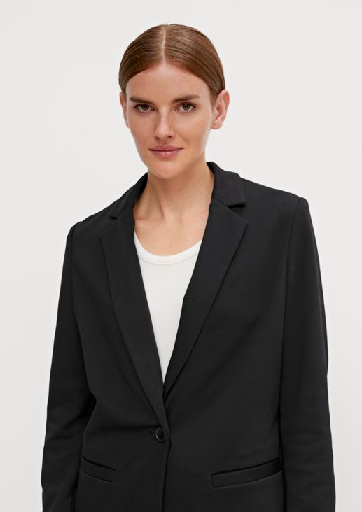Jersey blazer with twill finish from comma