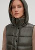 Long quilted body warmer with padding from comma
