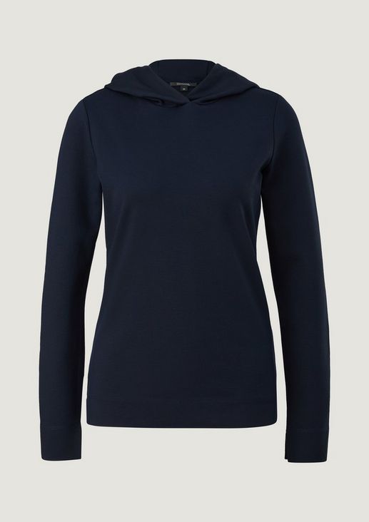 Jersey hooded top from comma