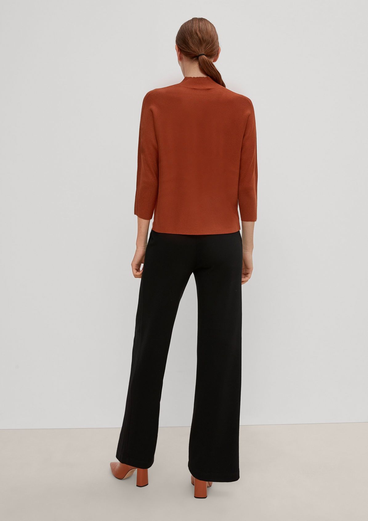 Fine knit jumper with 3/4-length sleeves from comma