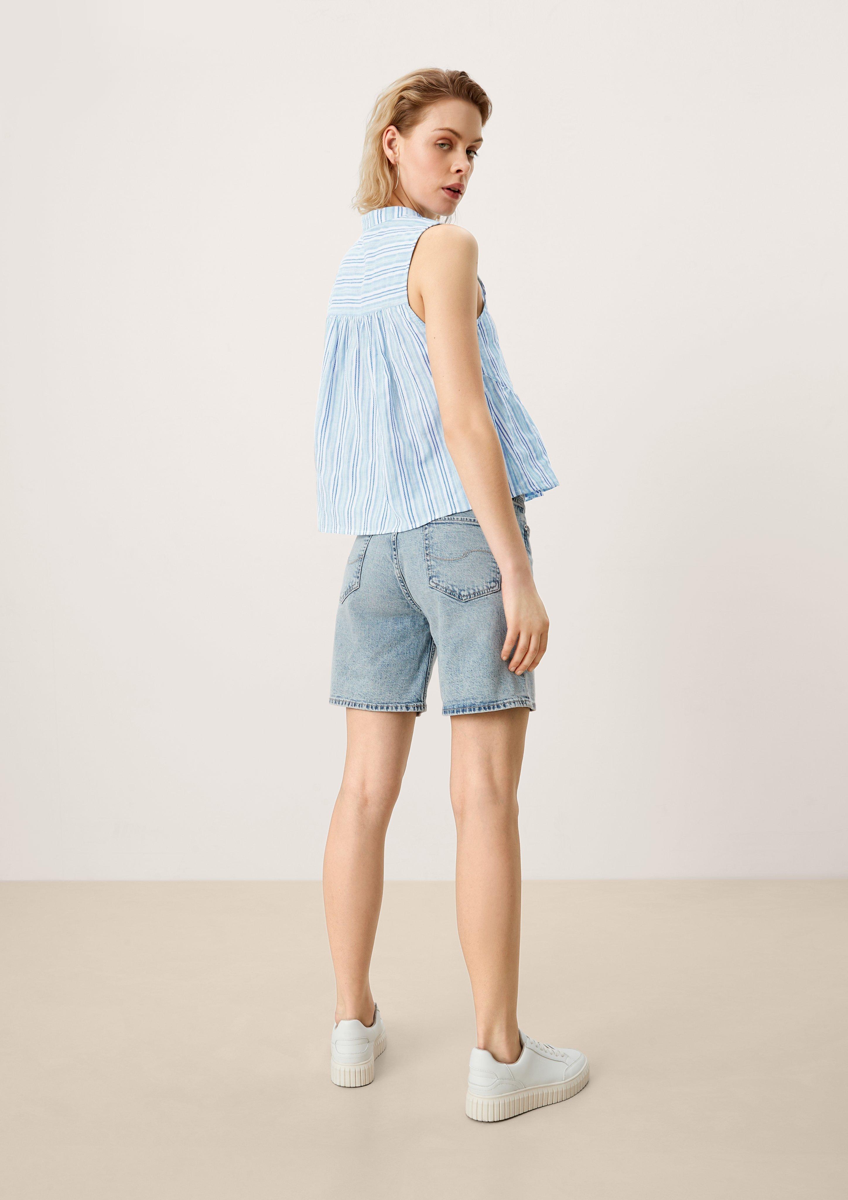 Jeans bluza brez rokavov