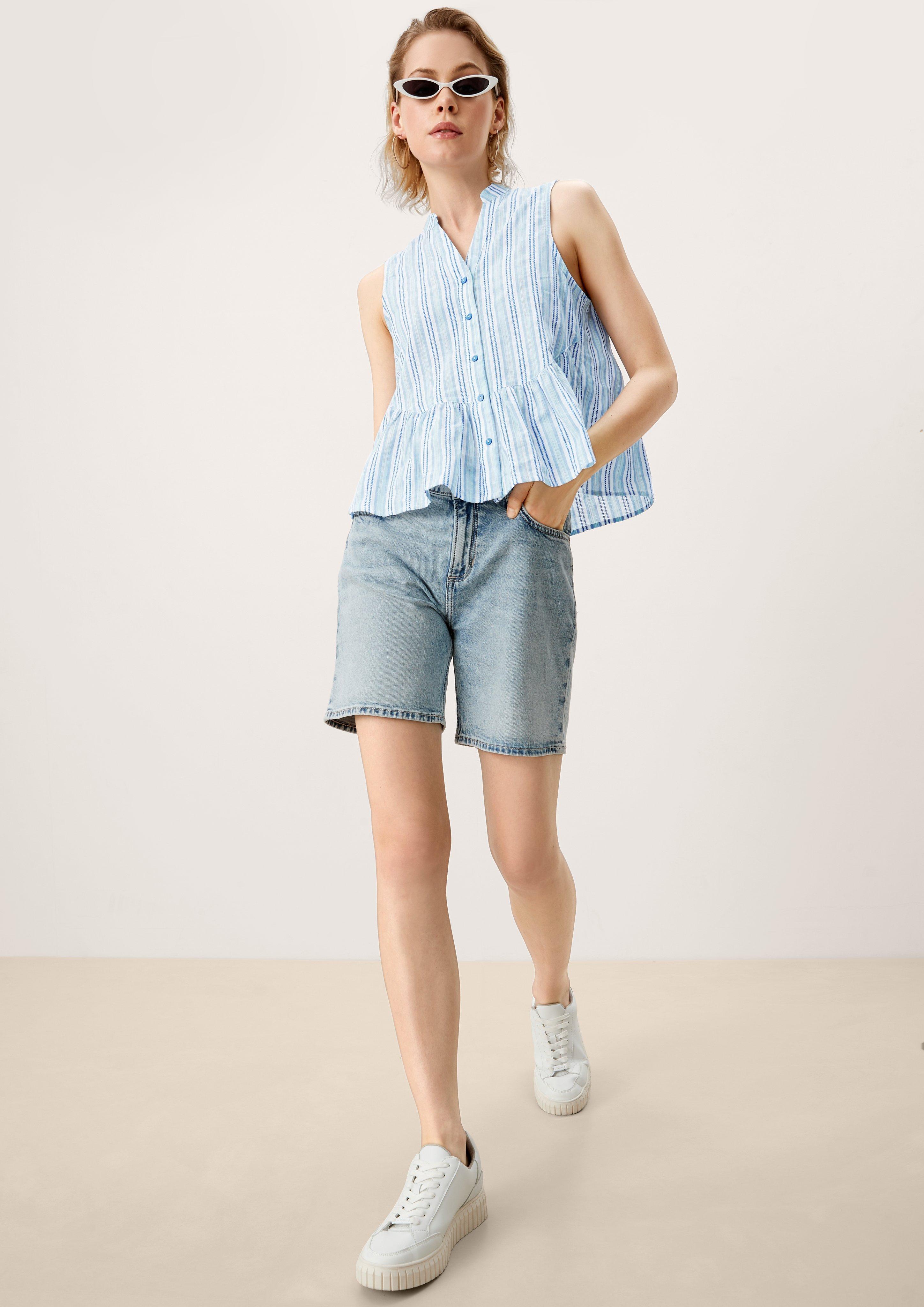Jeans bluza brez rokavov