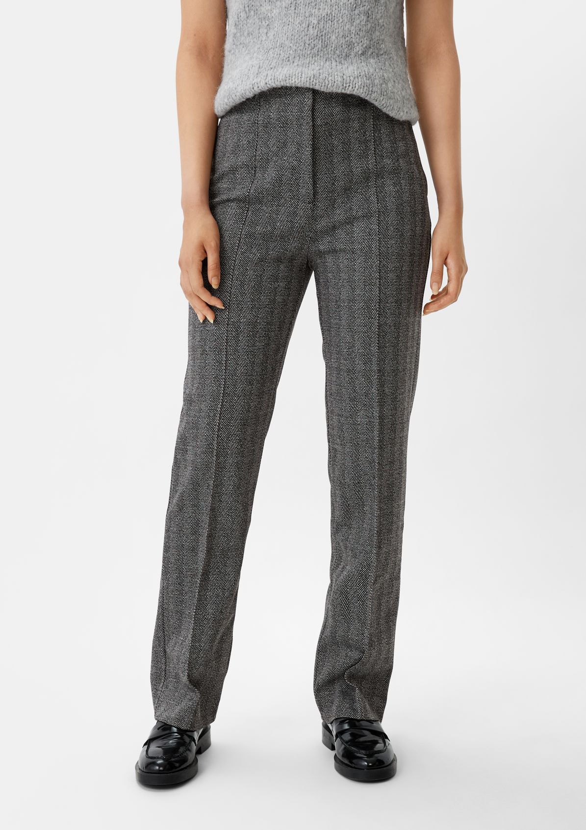 Cloth trousers in stretch viscose from comma