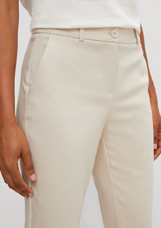 Regular fit: 7/8-length trousers with side slits at the hem from comma