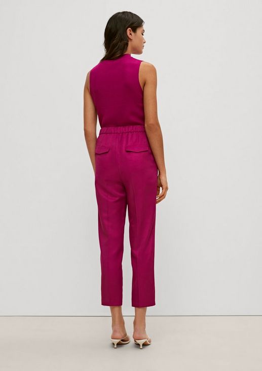 7/8-length trousers with waist pleats from comma