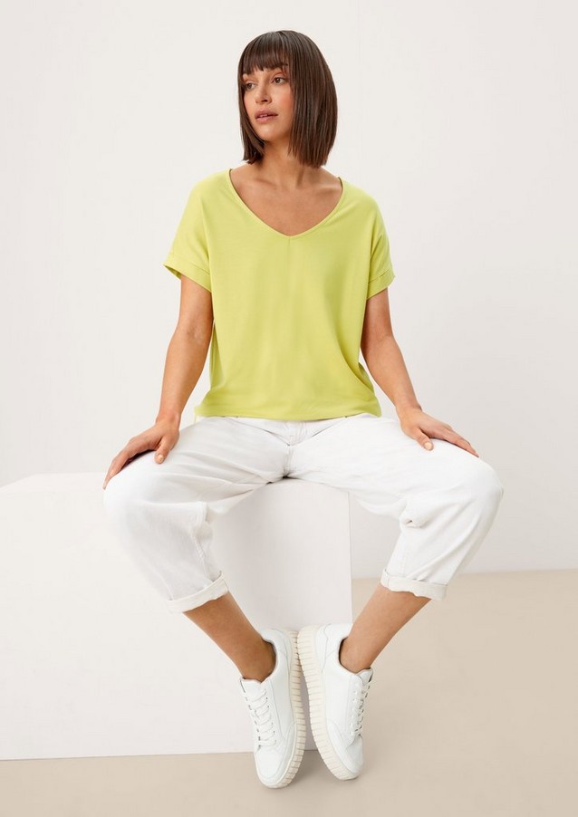 Femmes Shirts & tops | T-shirt basique en viscose stretch - OG88756