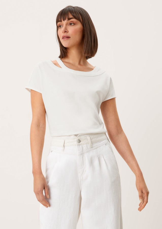 Damen Basics | Jerseyshirt mit Cut Out - UX75264