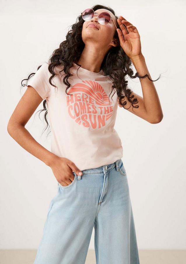 Femmes Shirts & tops | T-shirt en jersey à inscription imprimée - UC60542
