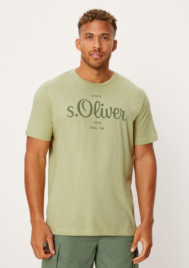 Permanent als resultaat Theoretisch Men T-shirt with a logo print - pale green | www.soliver.eu