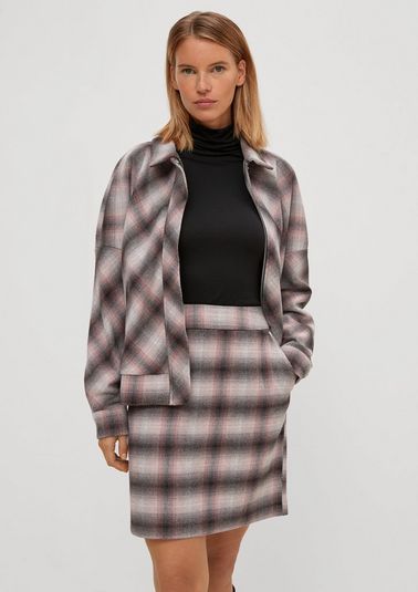 Bomber jacket with a check pattern from comma