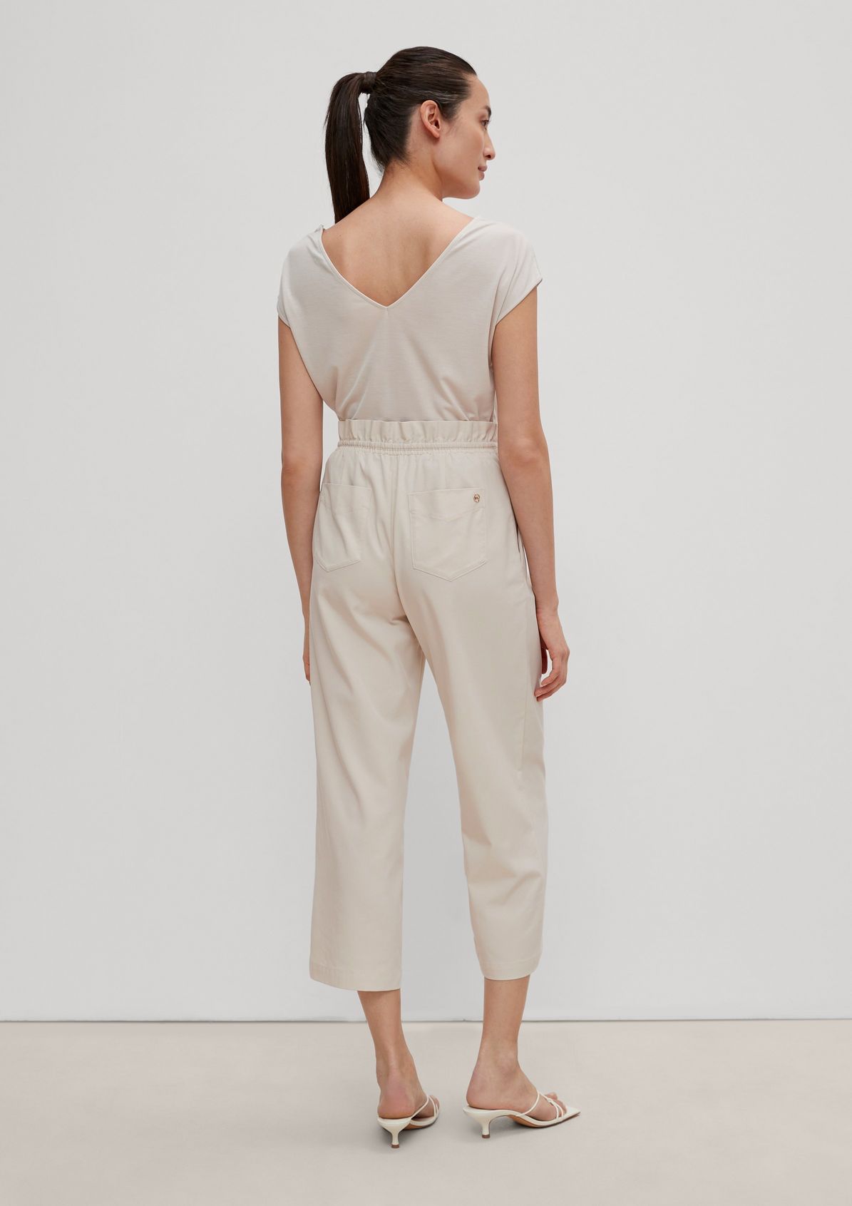 Regular fit: 7/8-trousers with waist pleats from comma