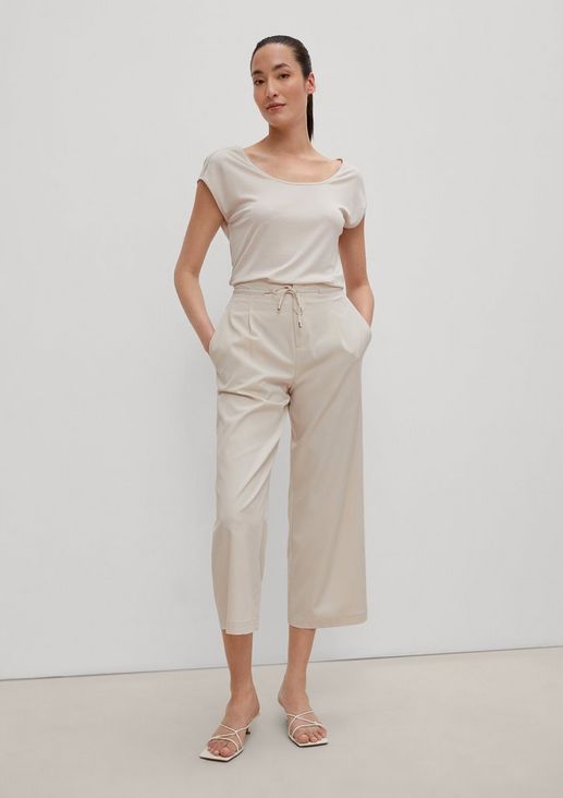 Regular fit: 7/8-trousers with waist pleats from comma