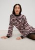 Knit dress with an all-over pattern from comma
