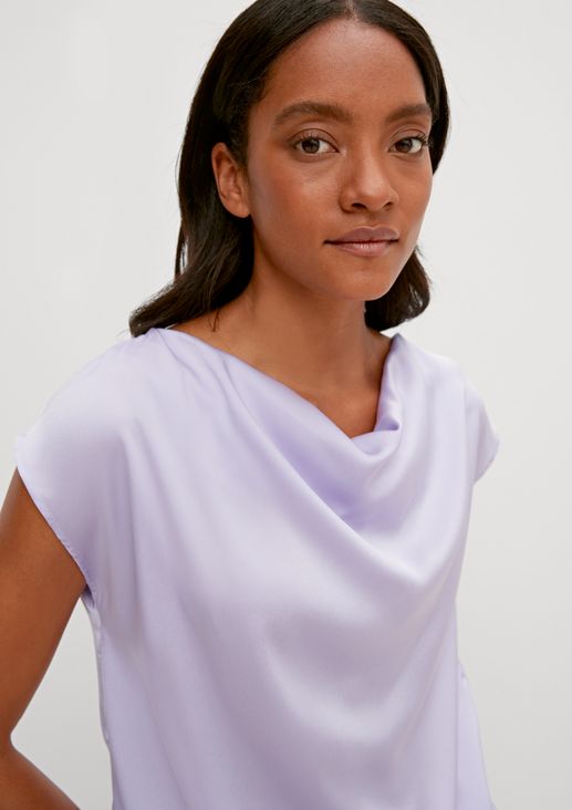 Blouse with a cowl neckline from comma