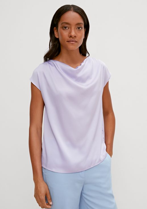 Blouse with a cowl neckline from comma