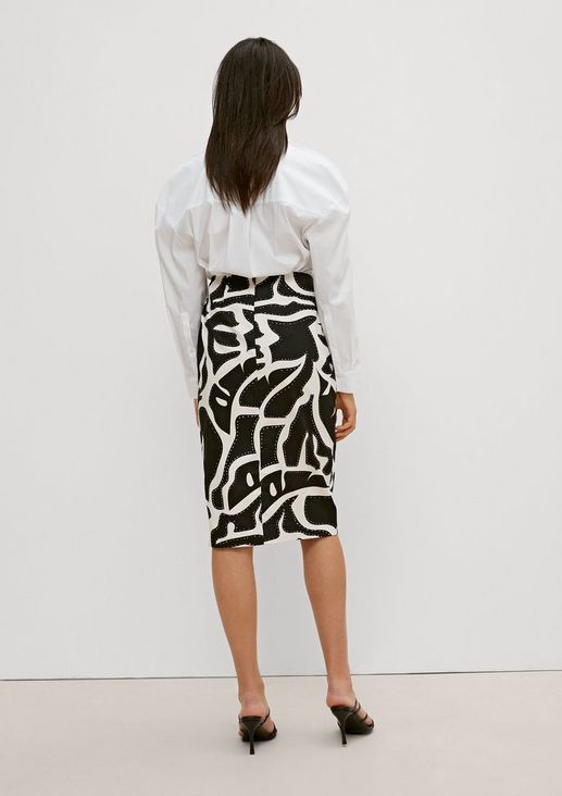 Pencil skirt with an all-over pattern from comma