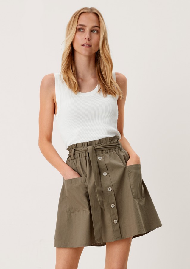 Women Skirts | Skirt with paperbag waistband - XA75867
