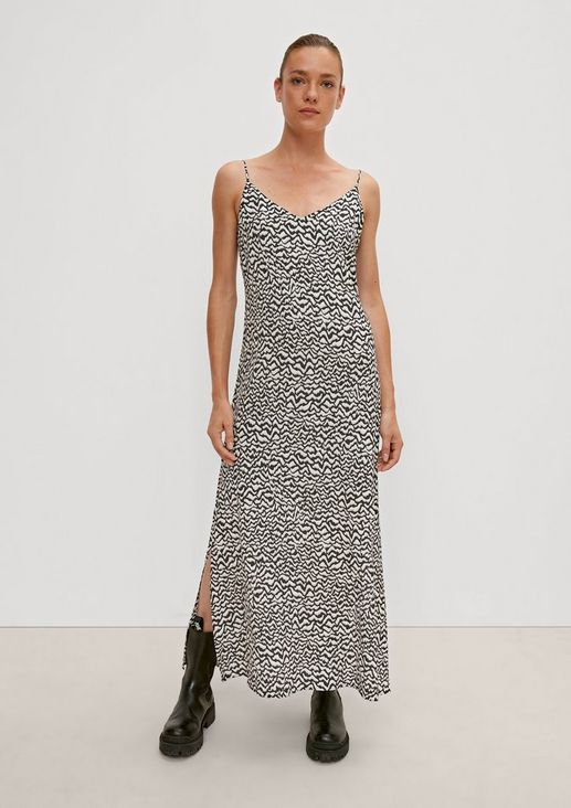 Slip dress with an all-over pattern from comma