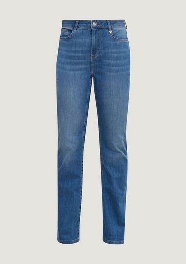 Slim fit: flared jeans with a garment wash from comma