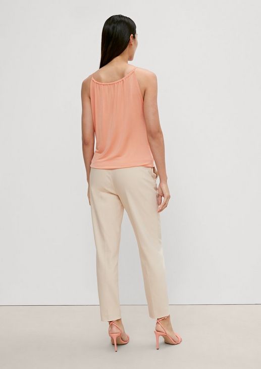 Wrap-over effect halterneck top from comma