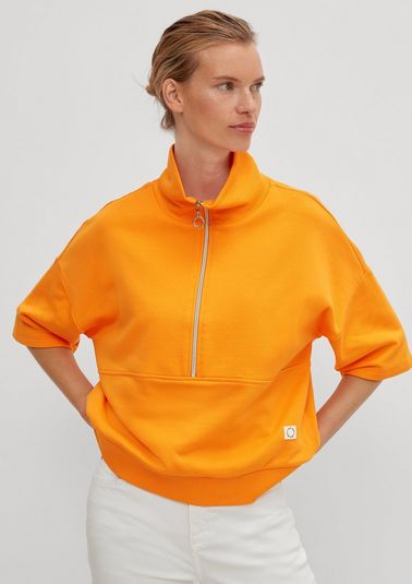 Sweatshirt with a zip neck from comma