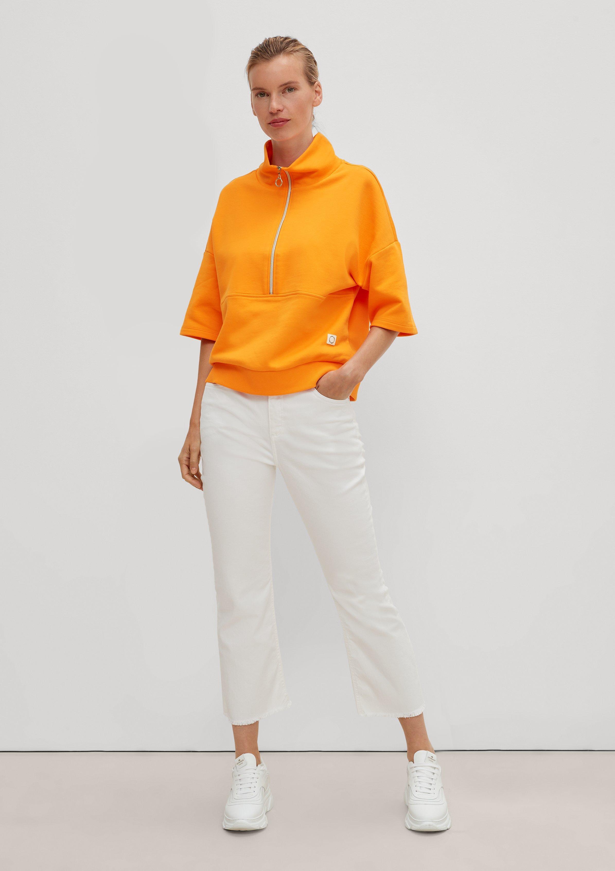 Zip-neck sweatshirt