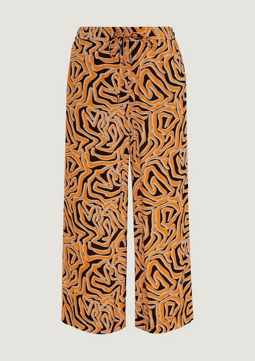 Regular fit: viscose trousers with a wide leg from comma