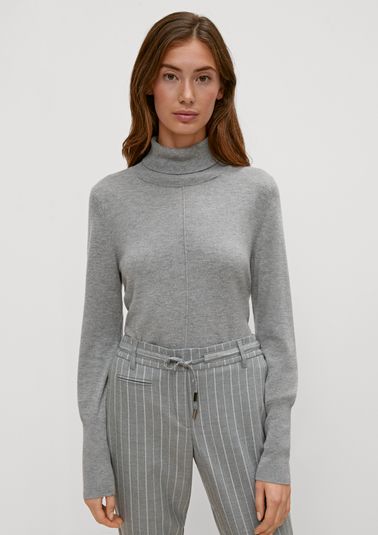 Fine knit polo neck jumper from comma