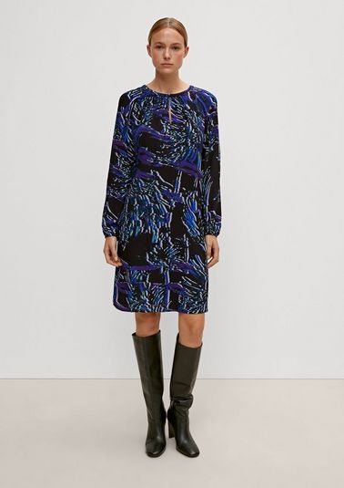 Midi dress with an all-over pattern from comma