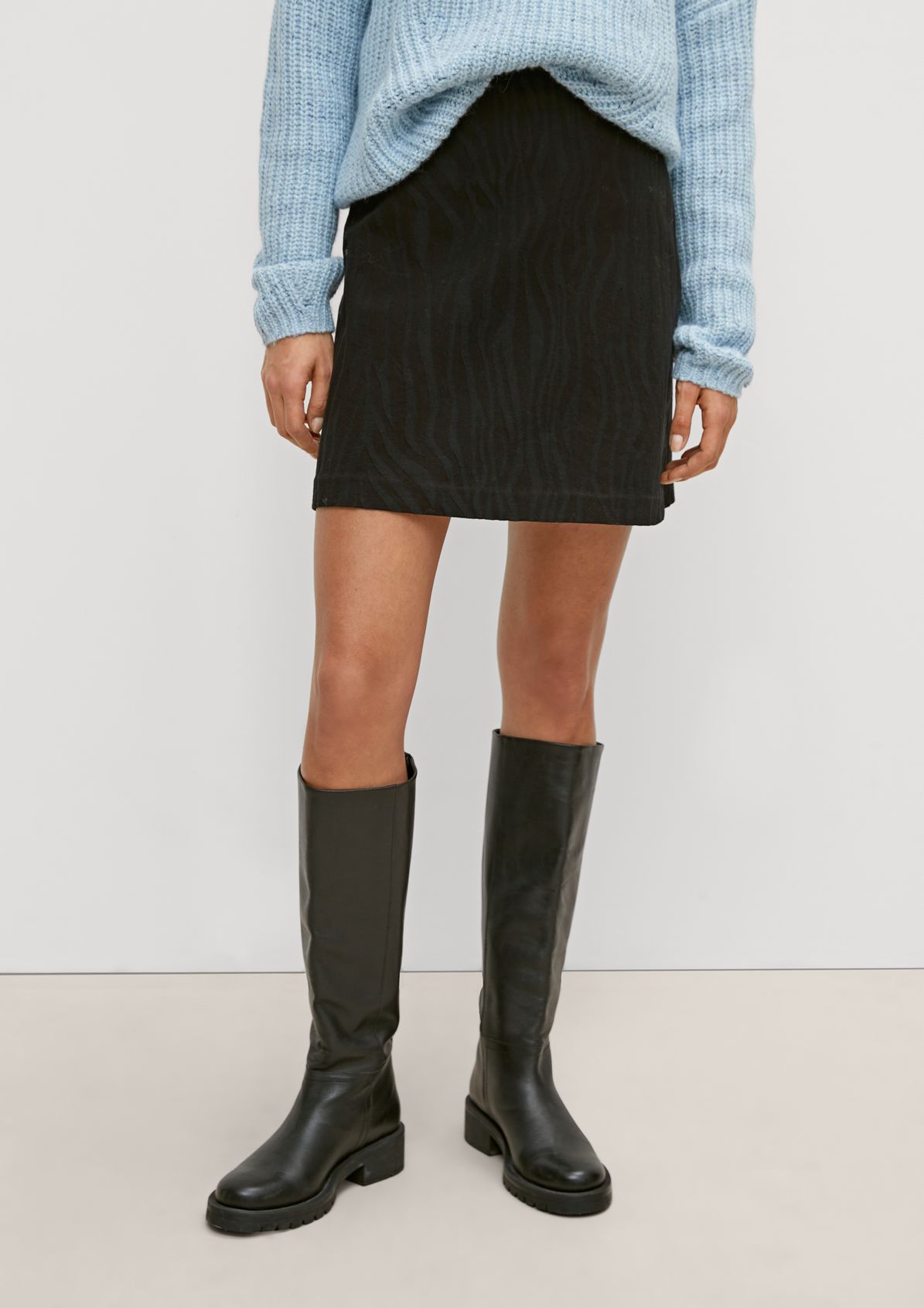Denim skirt with an animal pattern from comma