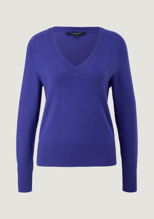 Fine knit jumper in blended viscose from comma