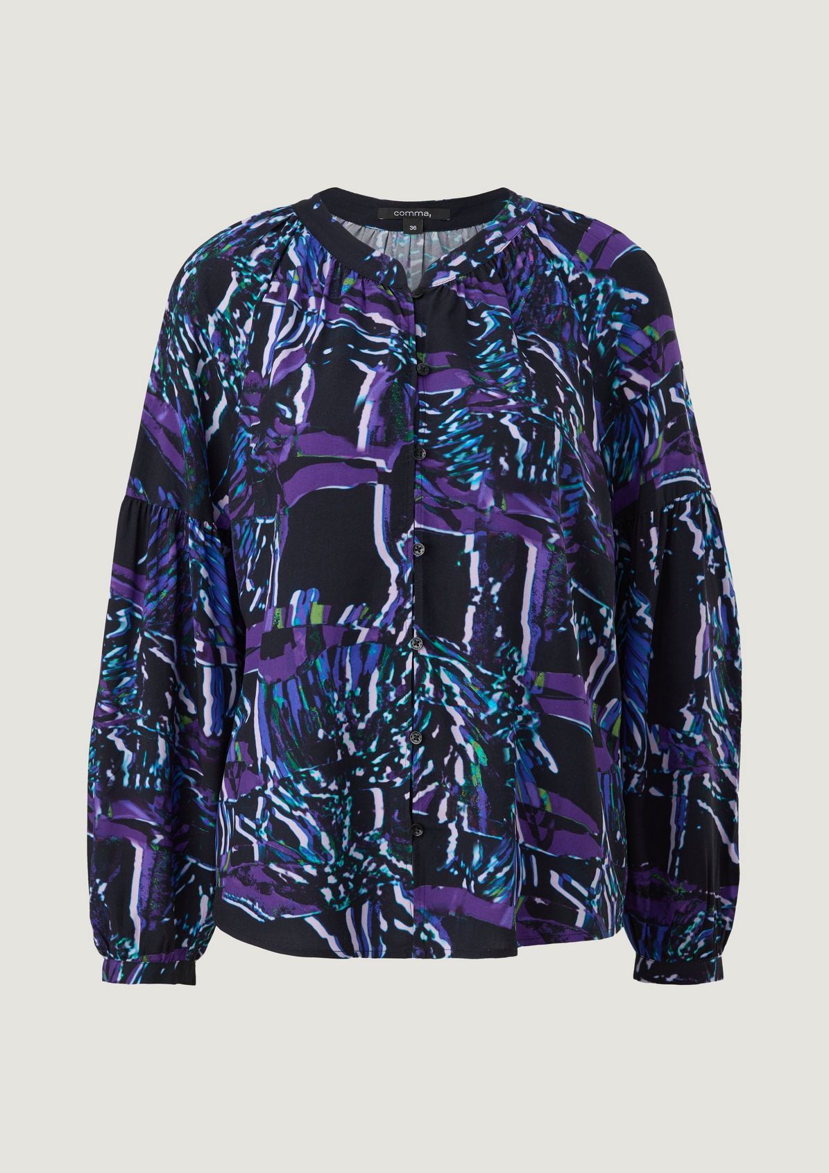 Viscose blouse with an abstract pattern from comma
