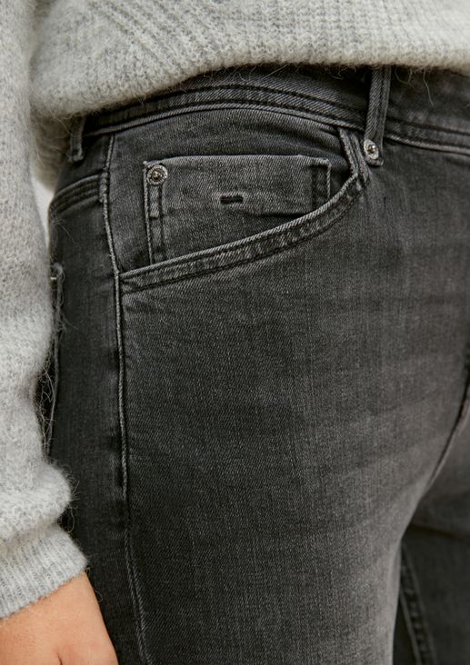 Regular: Jeans mit Paillettendetail 