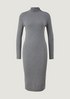 Knitted dress with a stand-up collar from comma