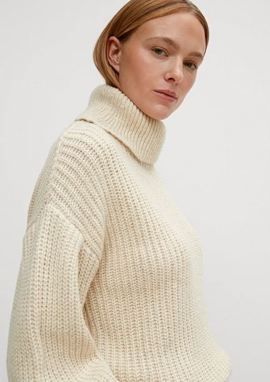 Knitted jumper with puff sleeves from comma