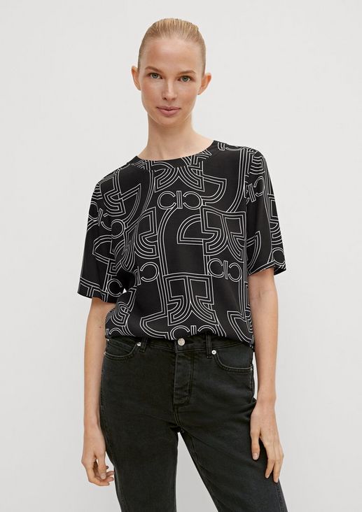 Blusenshirt mit Allover-Print from comma