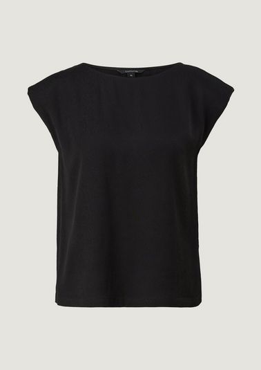 Blouse top with shoulder pads from comma