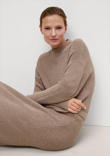 Rib knit dress from comma