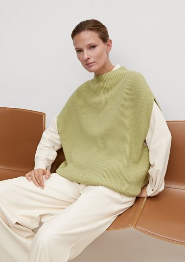 Wool blend poncho from comma