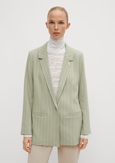 Striped blazer with a percentage of stretch from comma