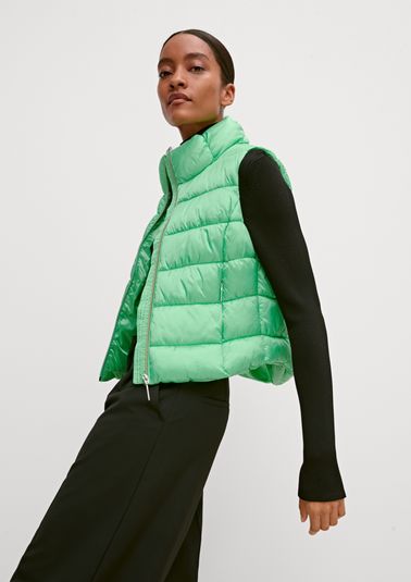 Quilted body warmer with zip pockets from comma