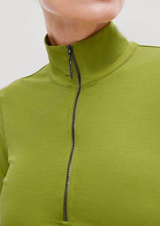 Long top with a stand-up collar from comma