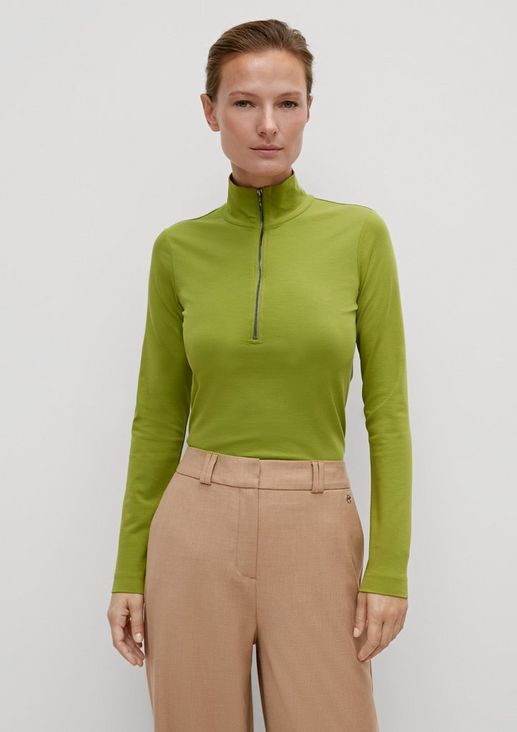 Long top with a stand-up collar from comma