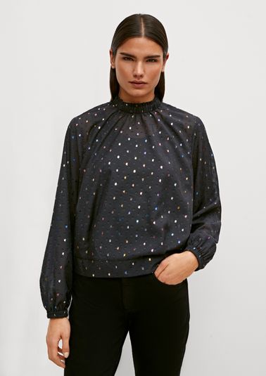Blouse with glitter details from comma