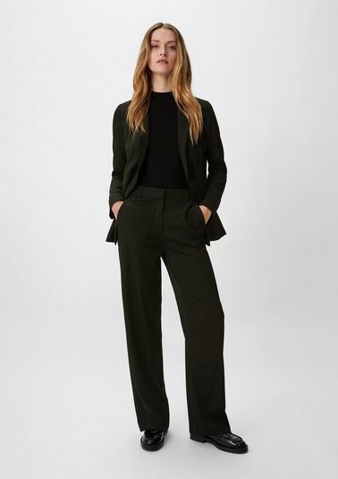 Regular fit: Cloth trousers made of twill from comma
