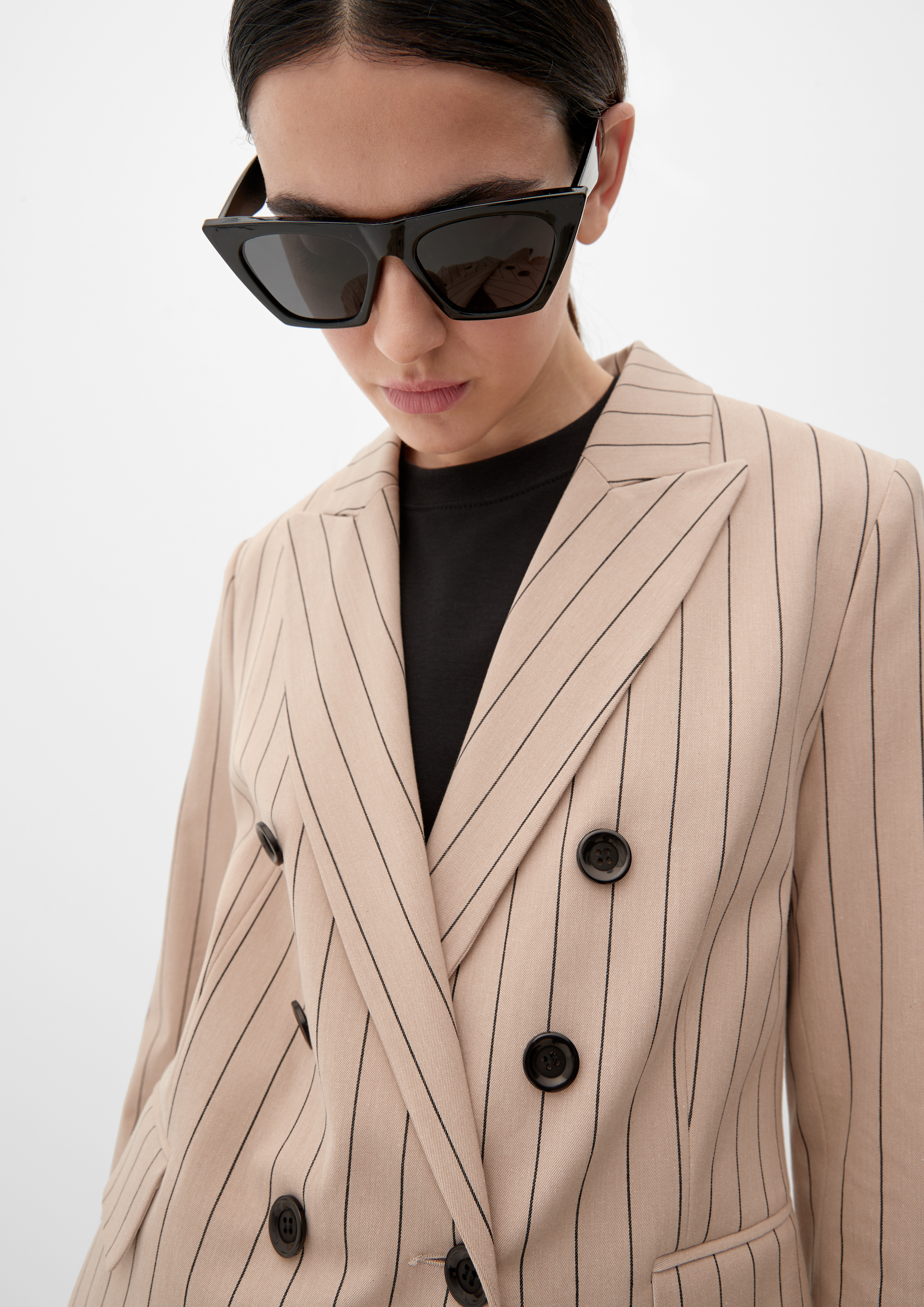 Woven fabric blazer