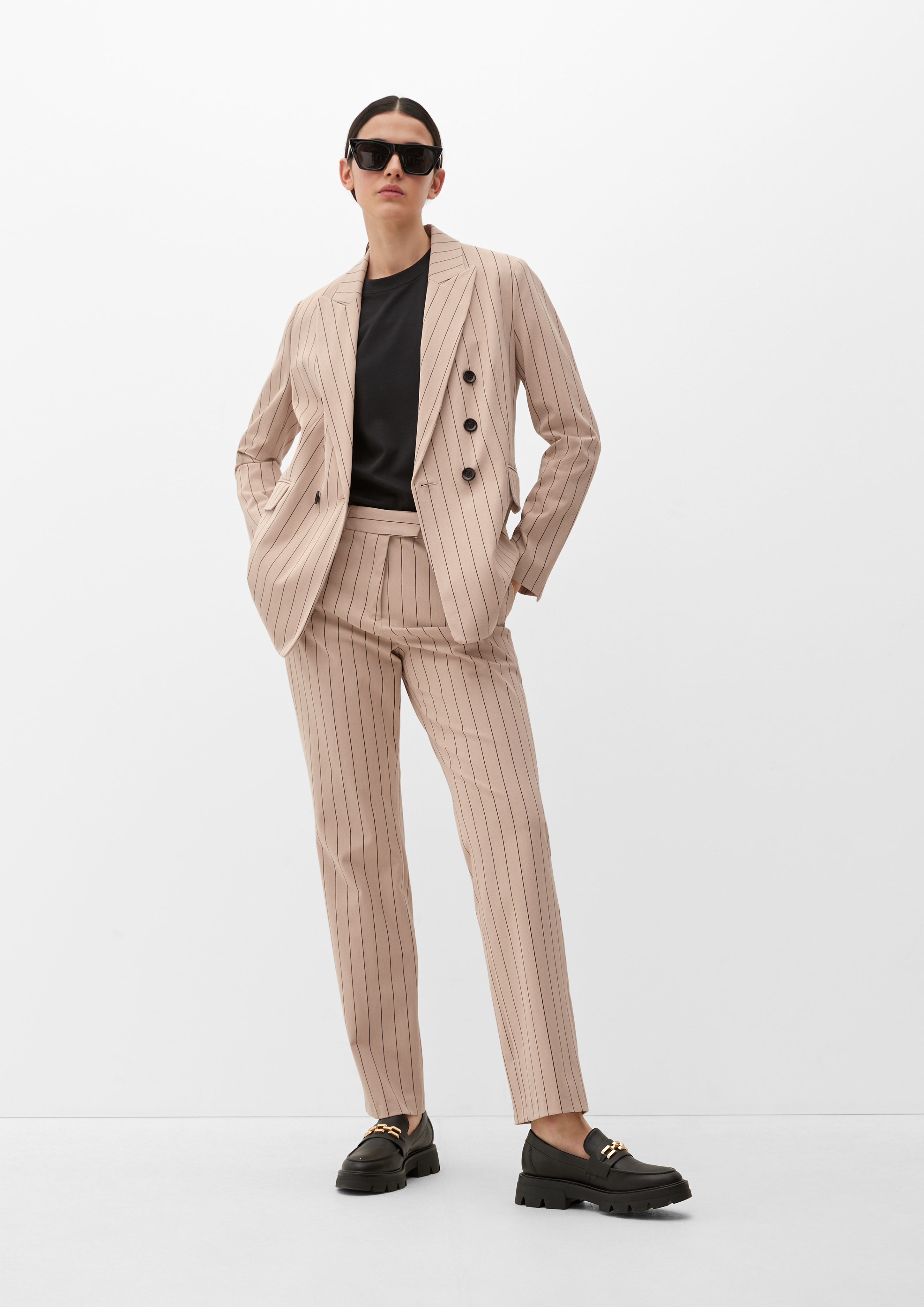 Woven fabric blazer