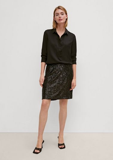 Short skirt with sequins from comma