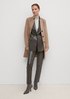 Long faux leather blazer from comma
