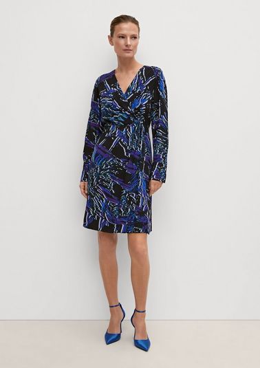 Midi-Kleid mit Allover-Muster de Comma